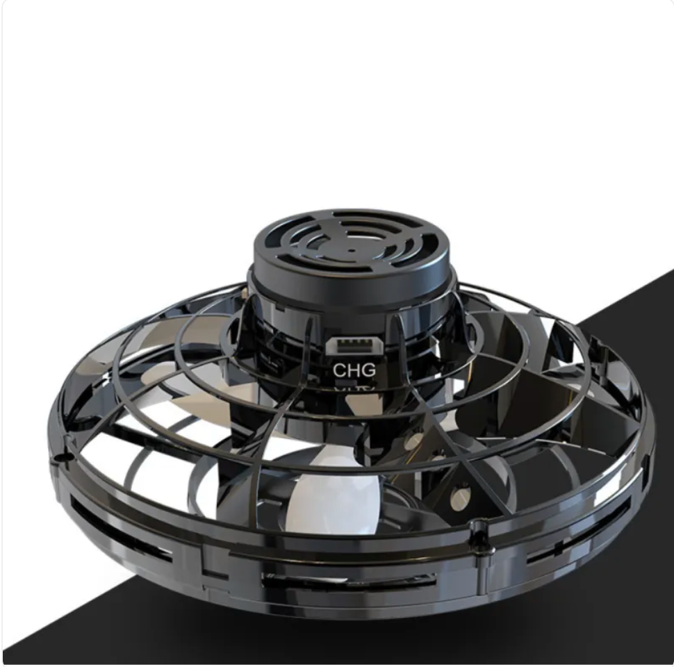 Mini UFO-spinner drone med LED – fingertoppsgyro
