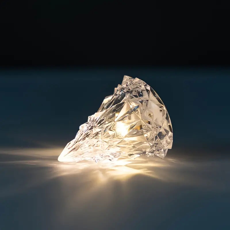 Kristall-isbergslampa – LED-nattljus i akryl