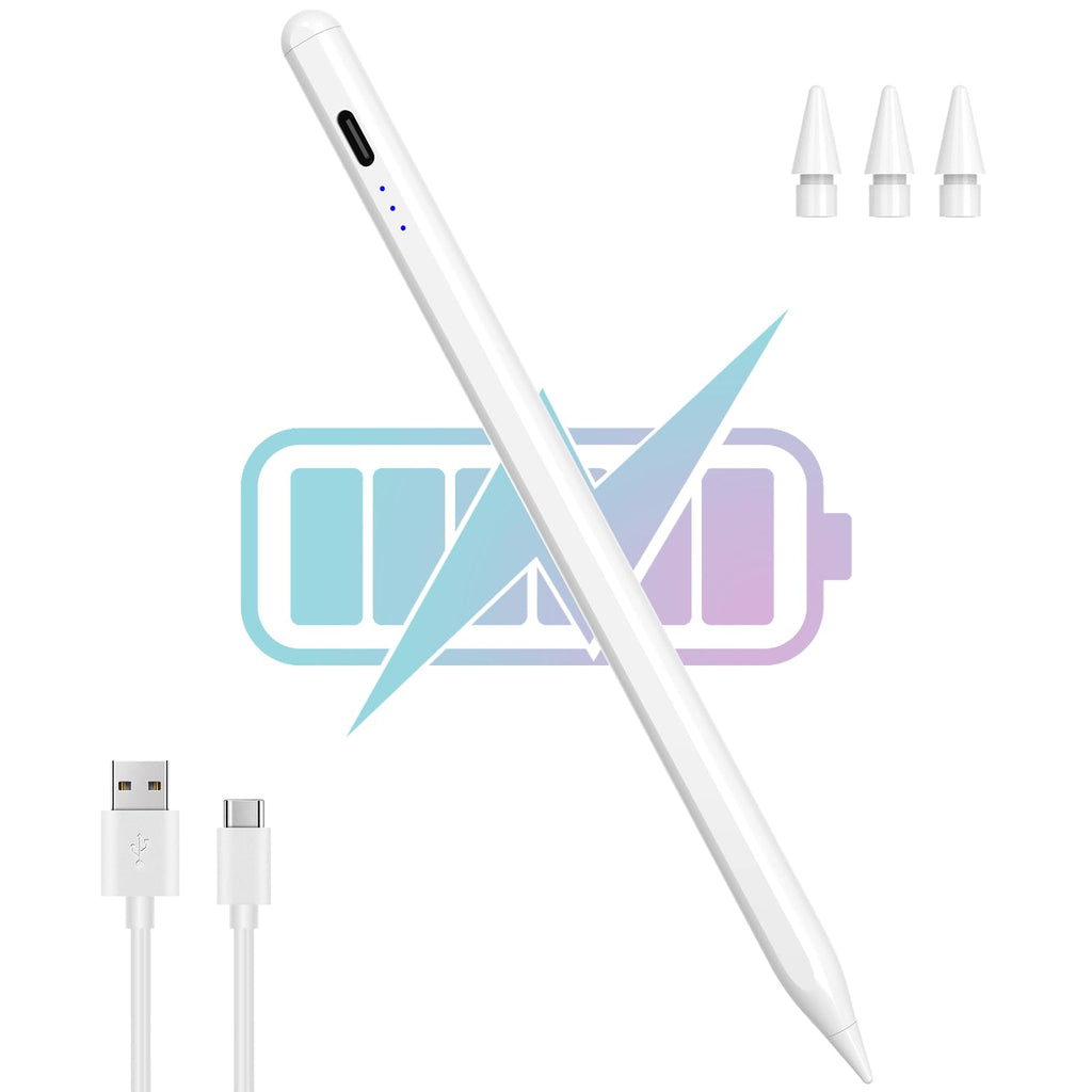 iPad Pencil 2.5X Fast Charge Low Latency Pixel-Perfect Precision Palm Rejection Compatible with 2018-2024 iPad Mini 7/6/5th iPad 6th-9th/10th iPad Pro 12.9/11/13" M4 iPad Air 3/4/5/11"/13" M2