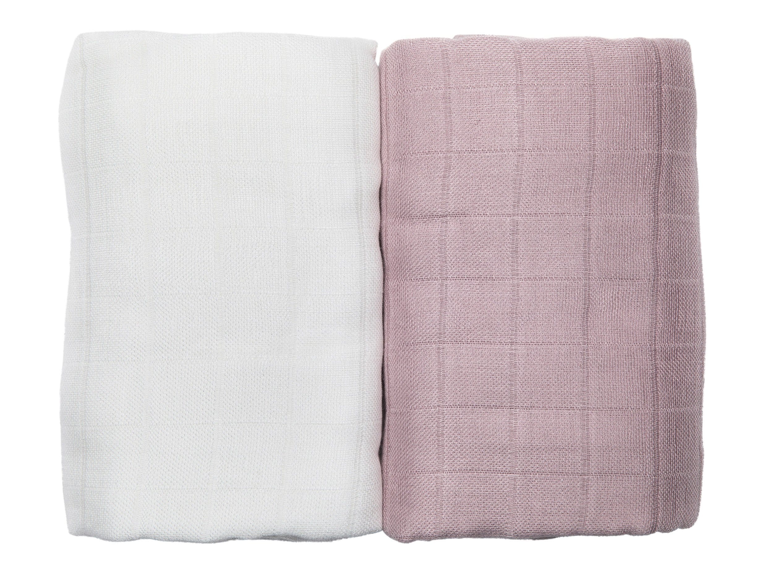 Muslin Blanket Rose / White-2