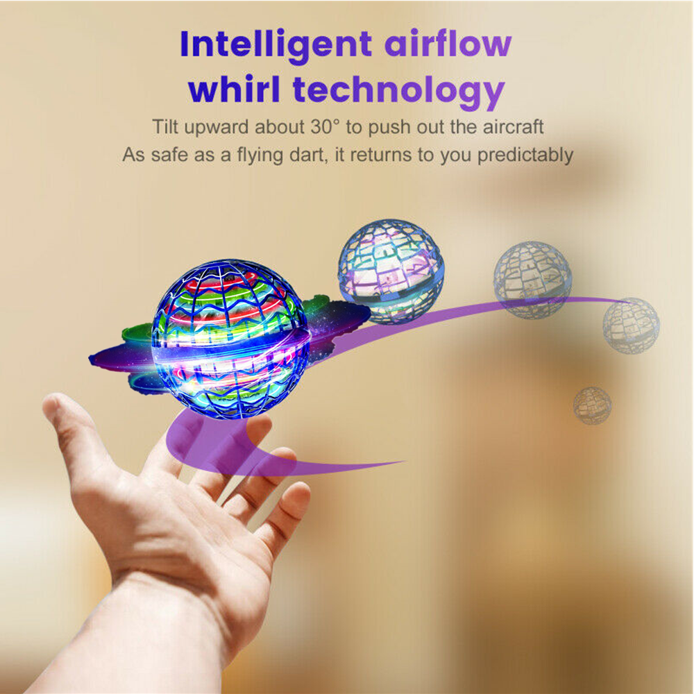 Flygande boll med LED – smart hoverball