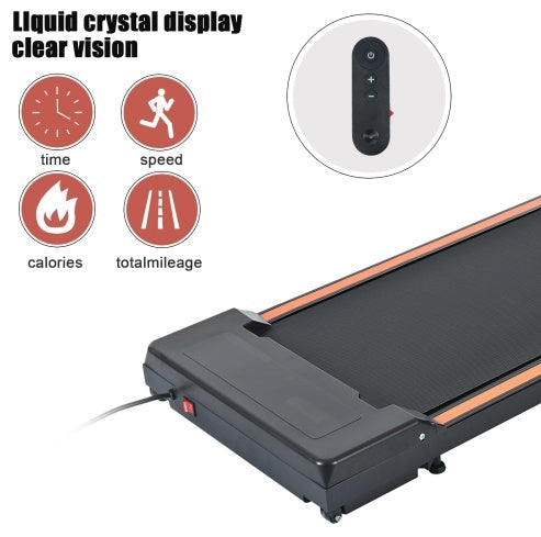 Gåband under skrivbord – walking pad med fjärr & LED