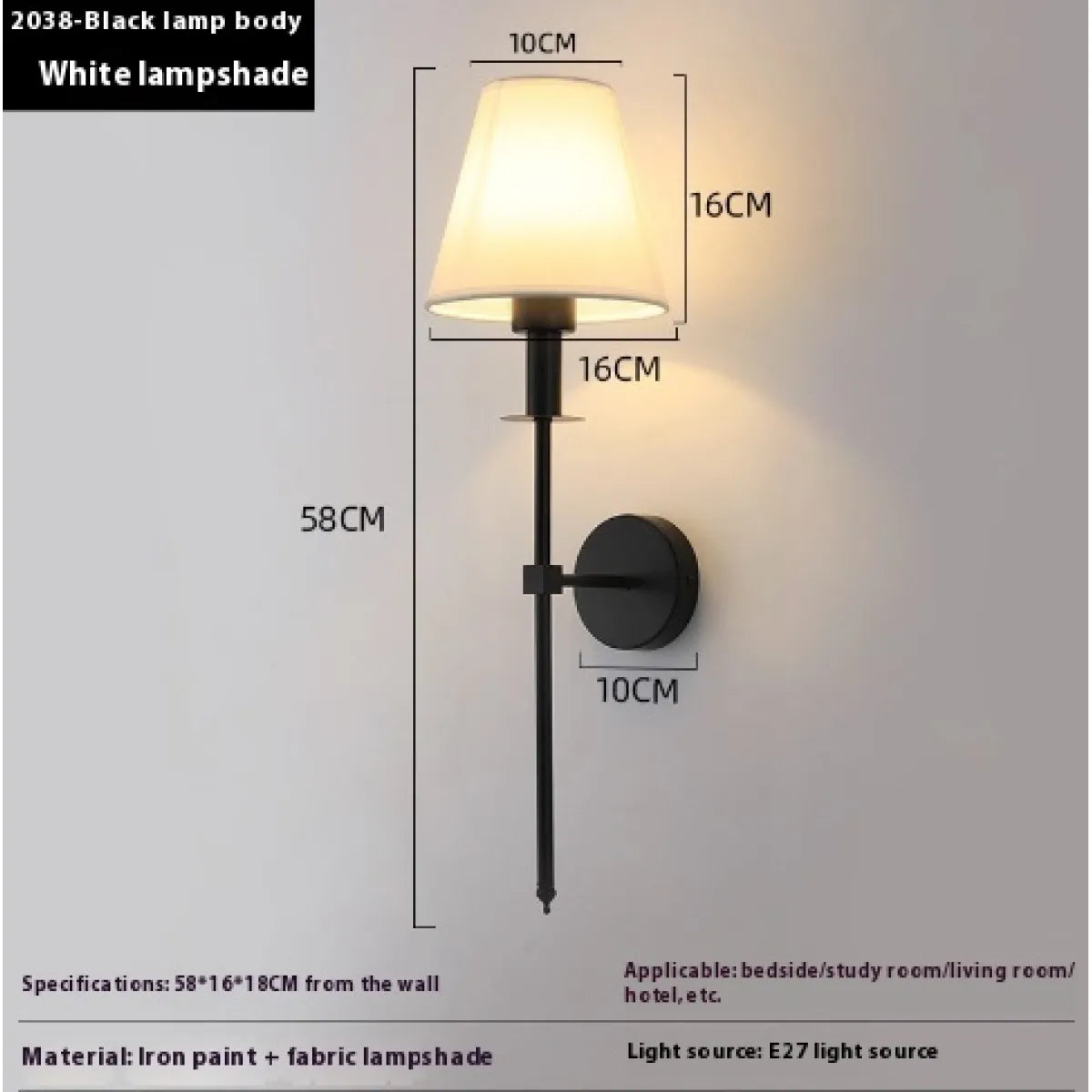 Modern Nordisk Vägglampa