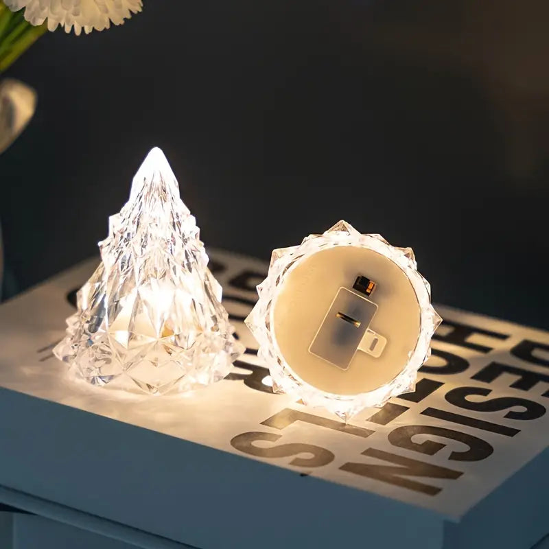 Kristall-isbergslampa – LED-nattljus i akryl