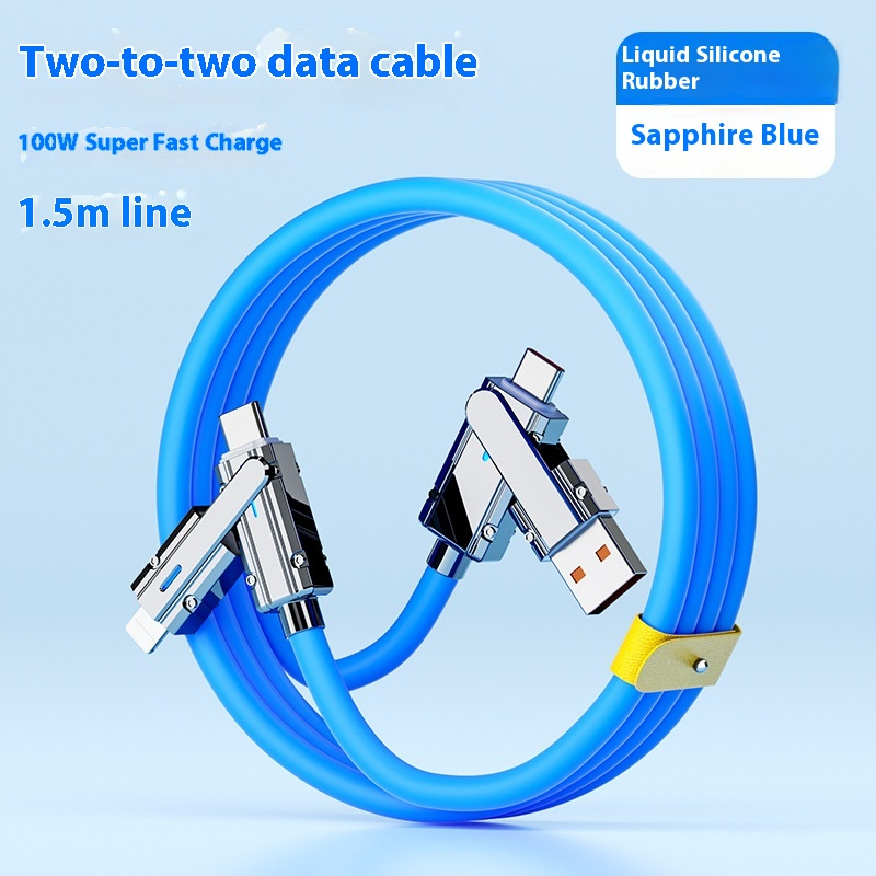 4-i-1 snabbladdningskabel – USB-C, Lightning & micro-USB