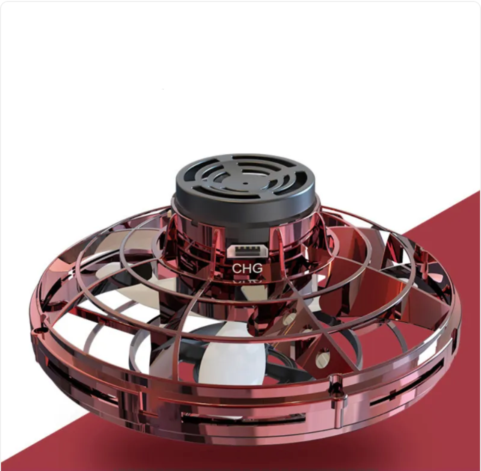 Mini UFO-spinner drone med LED – fingertoppsgyro