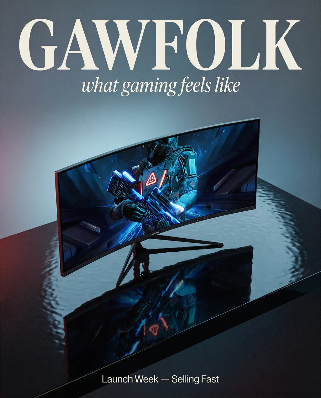 Gawfolk 34-tums ultrawide gaming monitor annonsbild