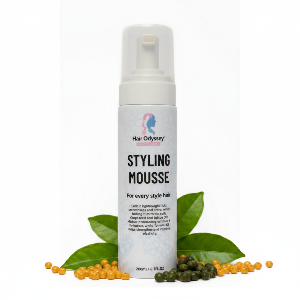 Hair Styling Mousse – Jojoba Oil, Grapeseed & Tamanu Oil